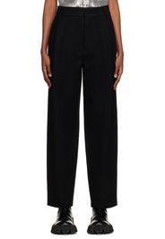 We11done Black Wide Fit Trousers