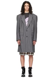 We11done Gray Two-Button Coat