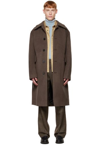 Wooyoungmi Brown Melange Single Coat