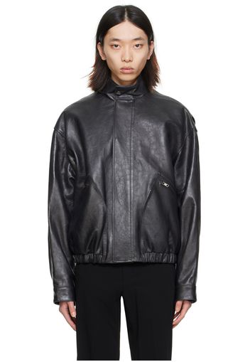 Wooyoungmi Black Zip Leather Jacket