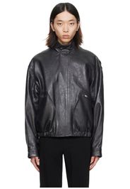 Wooyoungmi Black Zip Leather Jacket