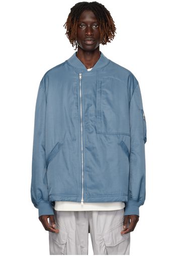 Y-3 Blue Utility Bomber Jacket