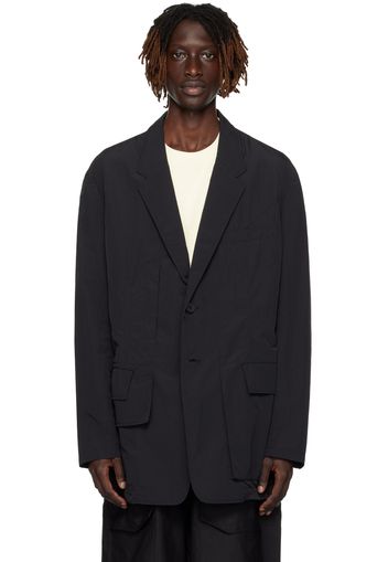 Y-3 Black Crinkled Blazer