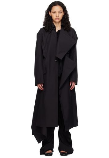 Y-3 Black Asymmetrical Coat