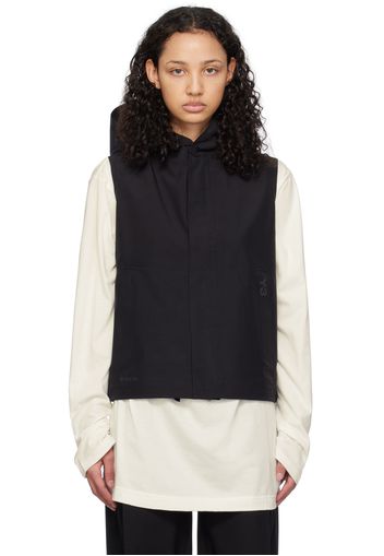 Y-3 Black Funnel Neck Vest