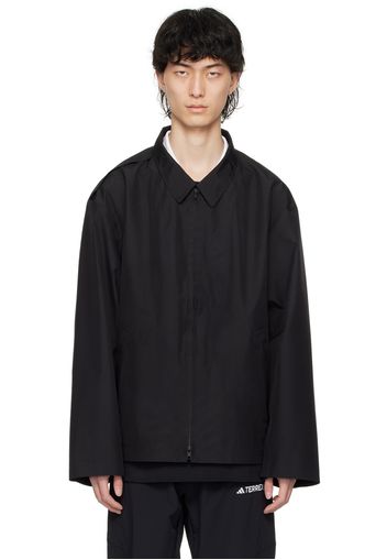 Y-3 Black Spread Collar Jacket