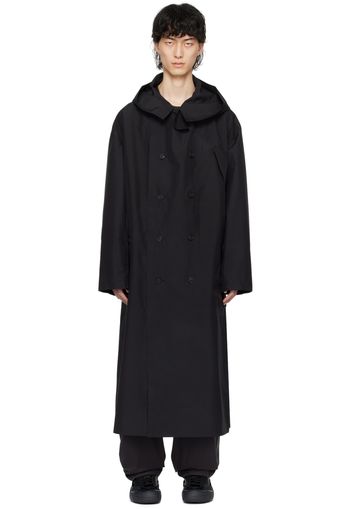 Y-3 Black Bonded Trench Coat