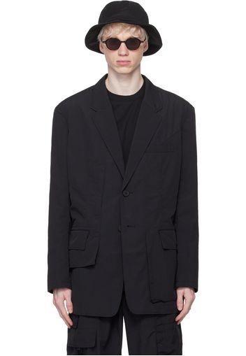 Y-3 Black Crinkled Blazer