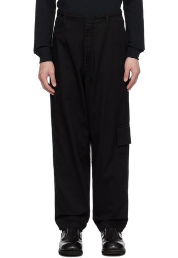 Yohji Yamamoto Black Drawstring Trousers