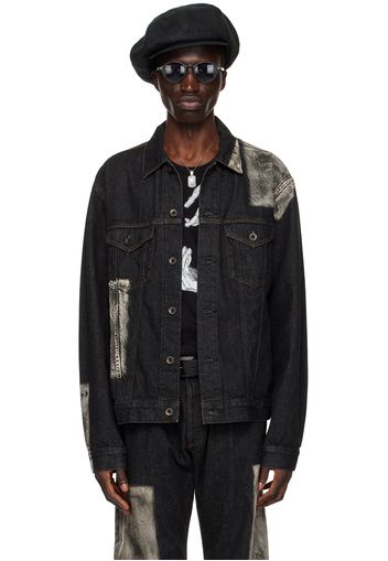 YOHJI YAMAMOTO Black Faded Denim Jacket