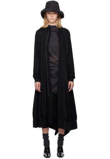 YOHJI YAMAMOTO Black R-Track Maxi Dress