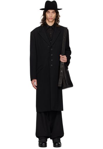 YOHJI YAMAMOTO Black 3-Button Lapel Attachable Coat