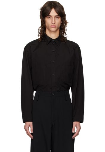 YOHJI YAMAMOTO Black R-Chain Stitch Hem Shirt