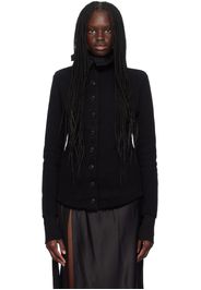 YOHJI YAMAMOTO Black R-Back Side Button Turtleneck