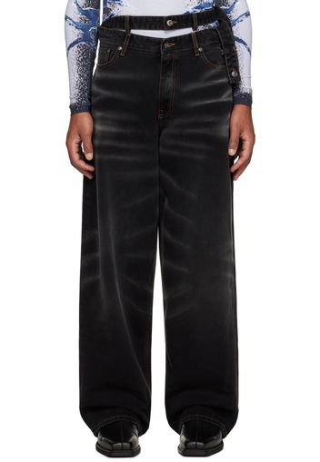 Y/Project Black Multi Waistband Jeans