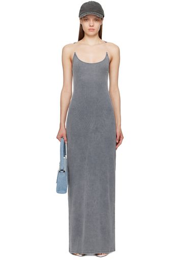 Y/Project Blue Invisible Strap Maxi Dress