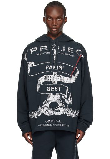 Y/Project Black 'Paris' Best' Pinched Logo Hoodie