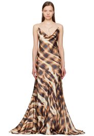 Y/Project Brown Invisible Strap Maxi Dress