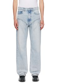 Y/Project SSENSE Exclusive Blue Crystal Jeans