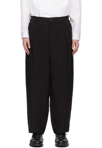 Y's For Men Black Pleated Trousers