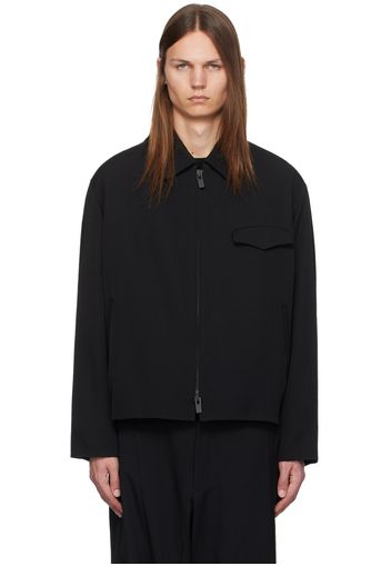 Y's For Men Black Flap Pocket Jacket