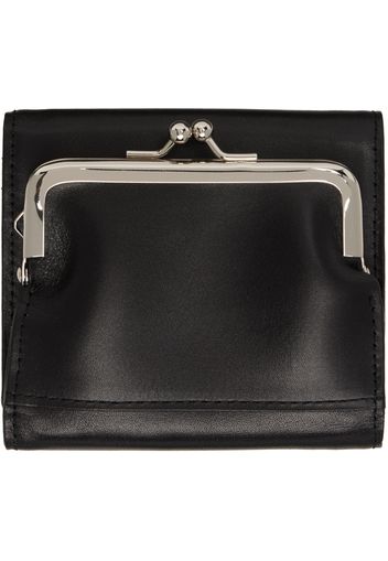 Y's Black Semi-Gloss Smooth Leather Wallet