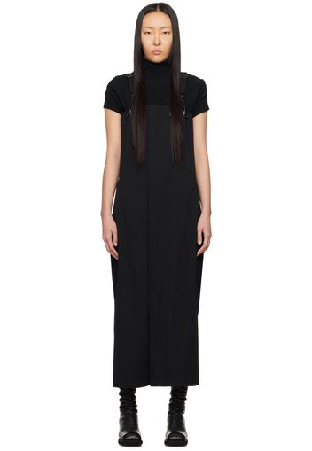 Y's Black Zipper Maxi Dress