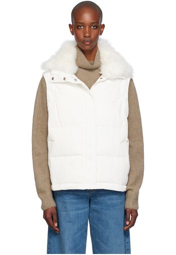 Yves Salomon White Ultralight Down Jacket