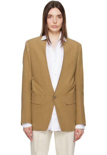 ZEGNA Tan Raw Edge Blazer