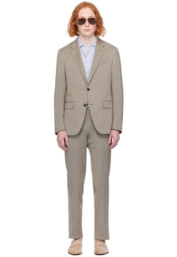 ZEGNA Taupe Notched Lapel Suit