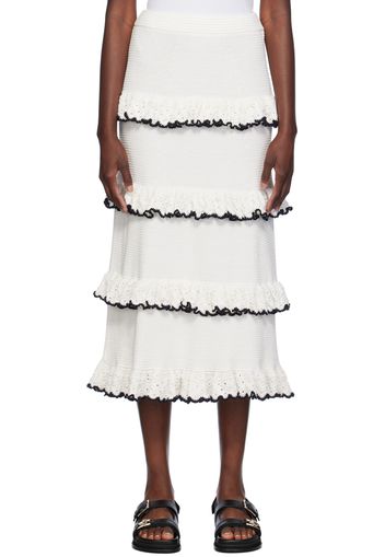 ZIMMERMANN White Halliday Midi Skirt