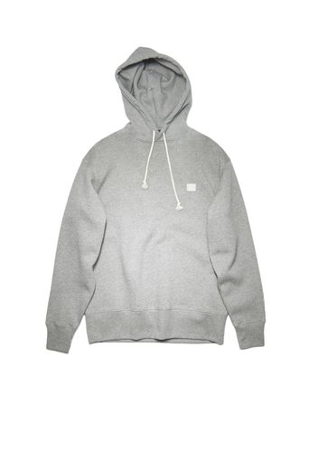 Acne Studios Face Patch Logo Hooded Sweatshirt Light Grey Melange