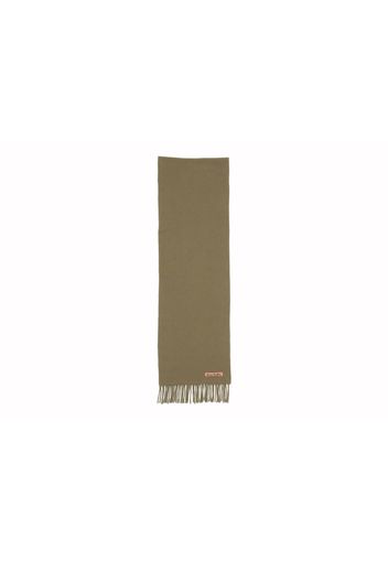 Acne Studios Fringe Wool Scarf Khaki Green