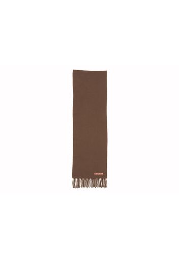 Acne Studios Fringe Wool Scarf Chocolate Brown