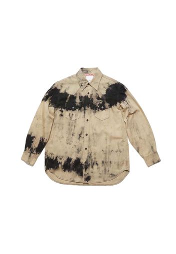 Acne Studios Denim Relaxed Fit Shirt Black/Beige