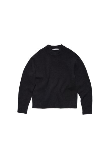 Acne Studios Wool-Blend Crewneck Regular Fit Jumper Black