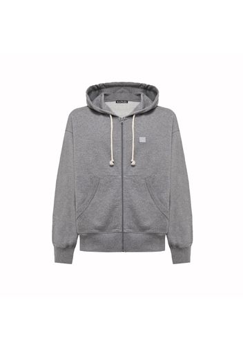 Acne Studios Hooded Sweatshirt with Zip Grey Melange