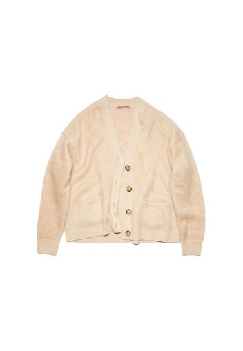 Acne Studios Mohair Fluffy Wool Cardigan Warm Beige