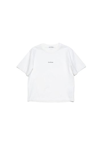 Acne Studios Womens Logo T-shirt Optic White