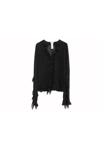 Acne Studios Ruffle Blouse Black 900