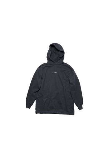 Acne Studios Stamped Logo Hoodied Sweatshirt Black