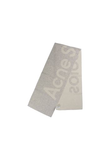 Acne Studios Logo Jacquard Scarf White/Light Grey