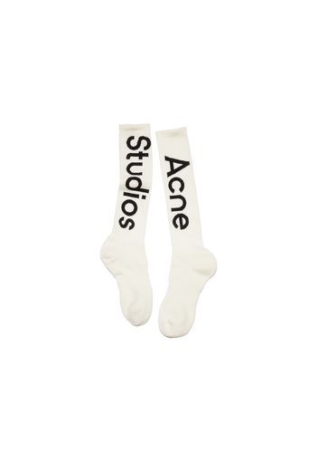 Acne Studios Logo Jacquard Socks White