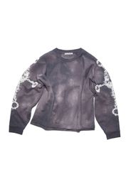 Acne Studios Raglan Tie-Dye Crewneck Sweatshirt Dusty Purple