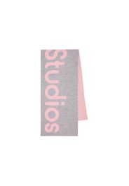 Acne Studios Oversized Logo Intarsia Scarf Light Pink/Grey