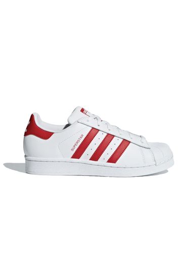 adidas Superstar Cloud White Scarlet (GS)