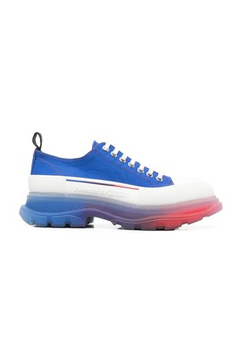 Alexander McQueen Tread Slick Low Lace Up Clear Sole Gradient Electric Blue Off-White Bright Red