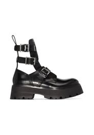 Alexander McQueen Buckled Ankle Boot Black (Women's)