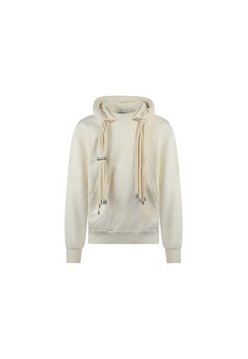 Ambush Logo Embroidered Drawstring Sweatshirt Beige