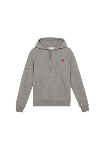 Ami Paris Ami De Coeur Hoodie Heather Grey/Red